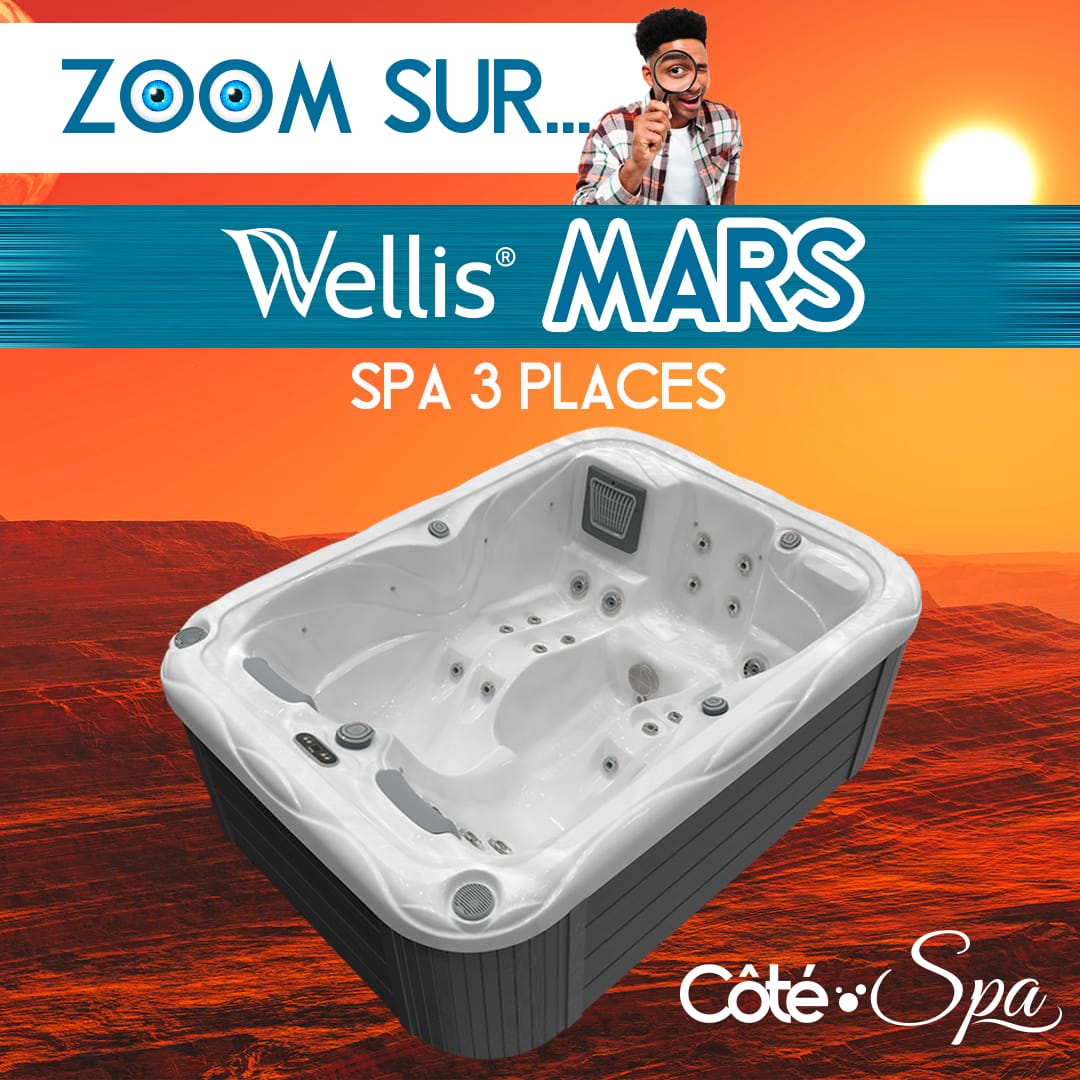 Zoom sur le SPA Wellis Mars 3 places